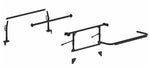 The Pro Rack Leg & Crossbar Kit - Service Bodies, Black - Not compatible with PII part numbers