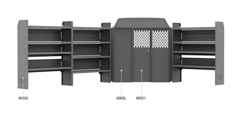 Kargo Master 40SPL Base 60" H Shelves - Sprinter 144" WB Standard Roof
