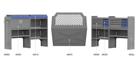 Kargo Master 42TCL General Service 43" H Shelves - Transit Connect/Promaster City