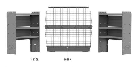 Kargo Master 47TCL Commercial 43" H Shelves Wire Partition - Transit Connect/Promaster City