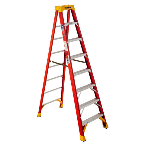 Werner 6208 8' Fiberglass Step Ladder 300# Rated